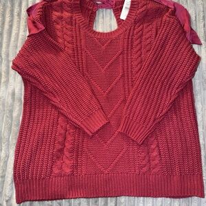 Torrid Red Cable Knit Sweater